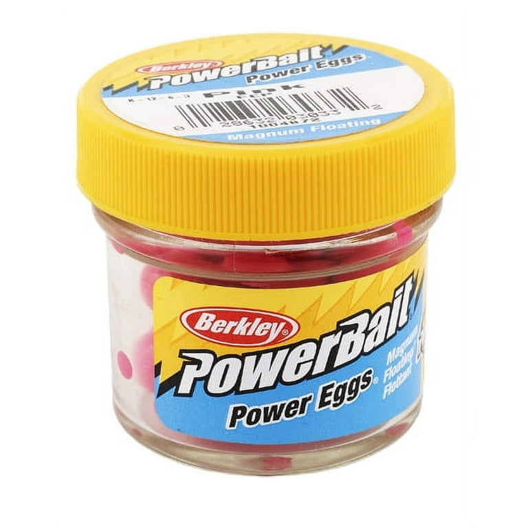 Berkley PowerBait Power Eggs Floating Magnum Fishing Bait, Pink with Garlic  Scent