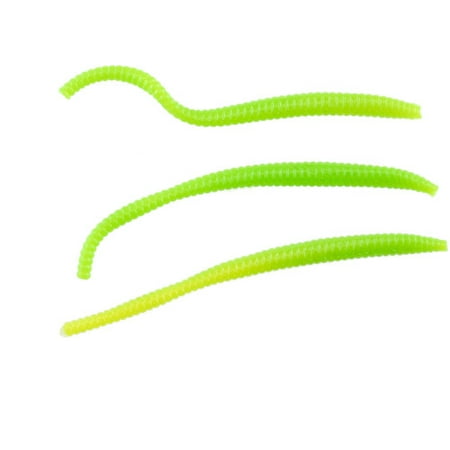 Berkley PowerBait Power Floating Trout Worm Fishing Bait, Green Chartreuse, 3in | 8cm