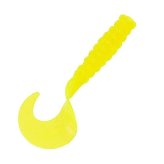 Berkley PowerBait Power Grubs Fishing Bait, Chartreuse