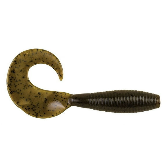 Berkley PowerBait Power Grubs Fishing Bait, Green Pumpkin