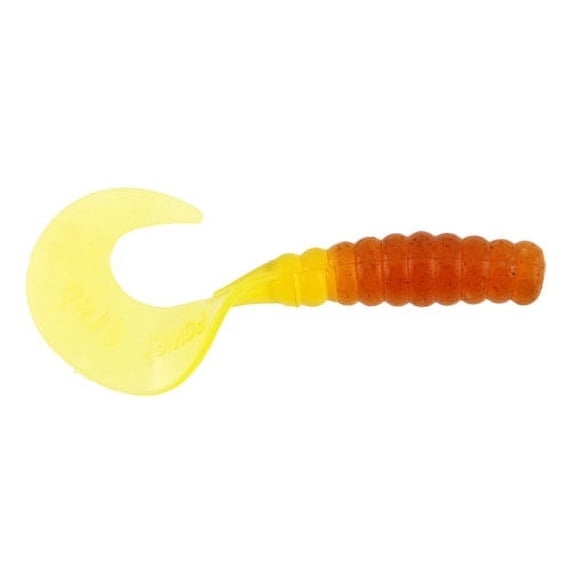 Berkley PowerBait Power Grubs Fishing Bait, Natural Chartreuse