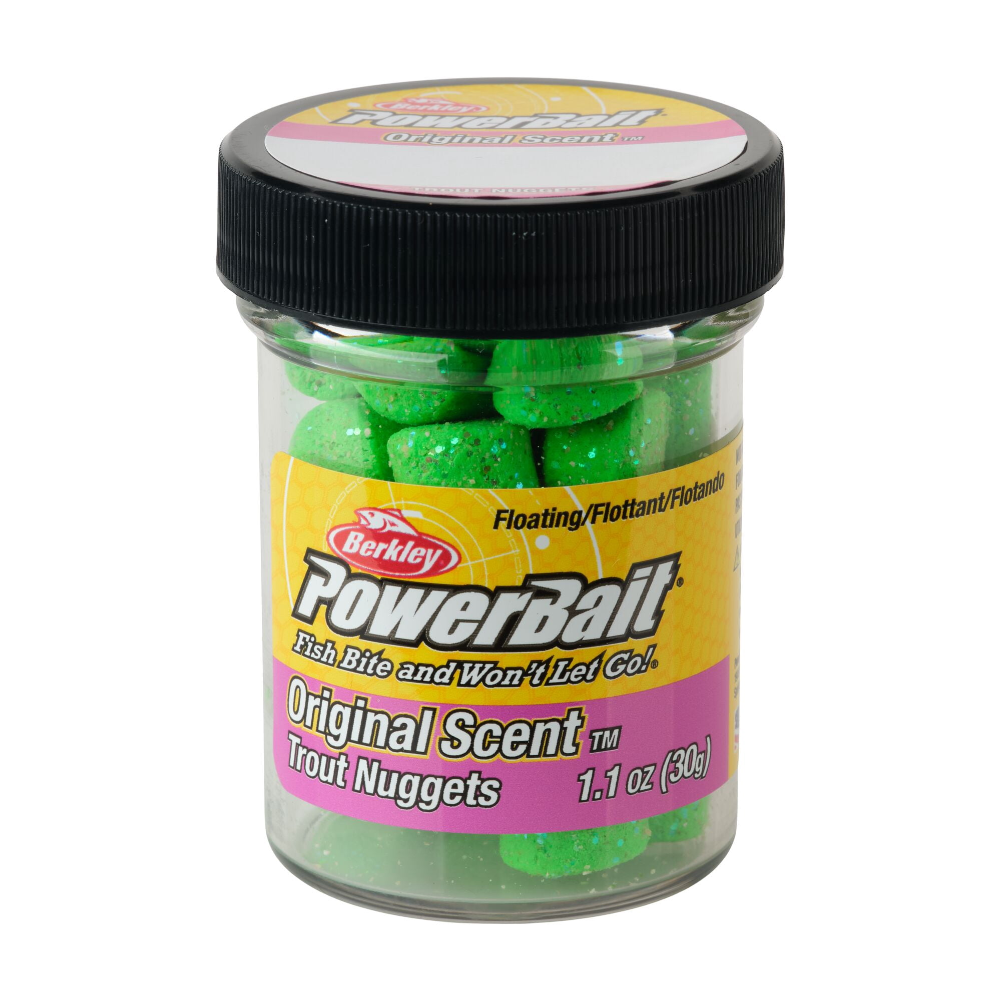 Berkley PowerBait® Power Nuggets®, Nuggets, Spring Green Glitter (1-count)