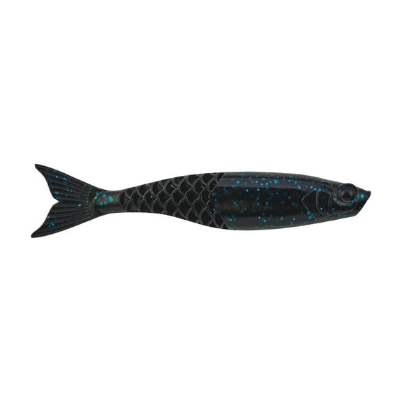 Berkley PowerBait Power Stinger Swimbait, 3.5 in. Black Blue Fleck