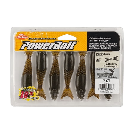 Berkley PowerBait® PowerStinger, 3.5 in, Minnows, Green Pumpkin (7 Count)