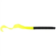Berkley PowerBait® Power Worm Fishing Bait, Black/Chartreuse, 4in