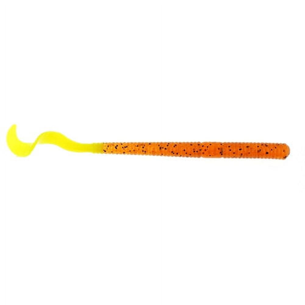 Berkley PowerBait® Power Worm Fishing Bait, Pumpkin Chartreuse, 4in