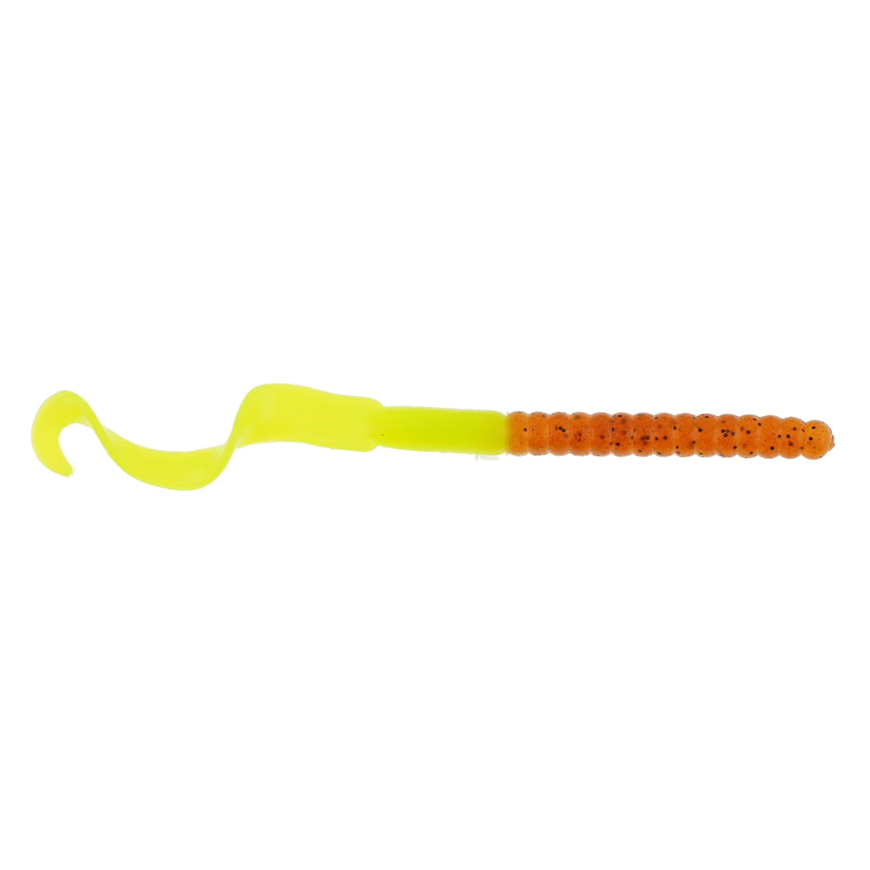 PowerBait Power Worm Soft Bait 7 Length, Pumpkin Chartreuse - 13 pack