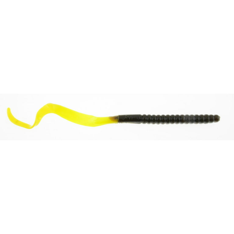 Berkley PowerBait Power Worms Freshwater Fishing Soft Bait, 10 Length,  Green Pumpkin/Chartreuse, Per 8 