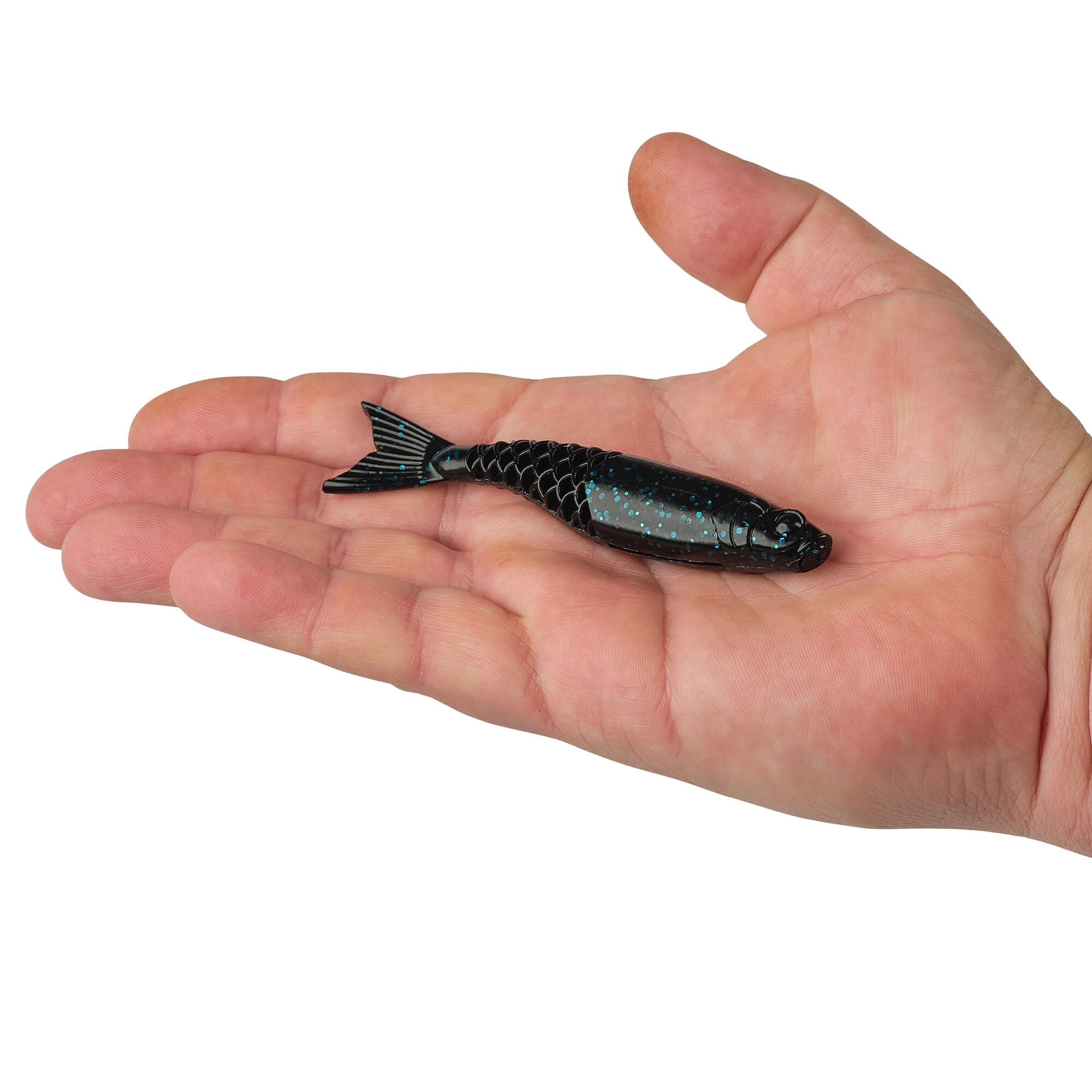 Berkley PowerBait® PowerStinger, 4.5 in, Minnows, Black Blue Fleck (5 Count)