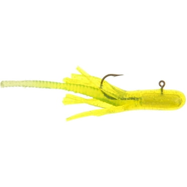 Berkley PowerBait Pre-Rigged Atomic Teasers Fishing Bait, Chartreuse Silver Fleck
