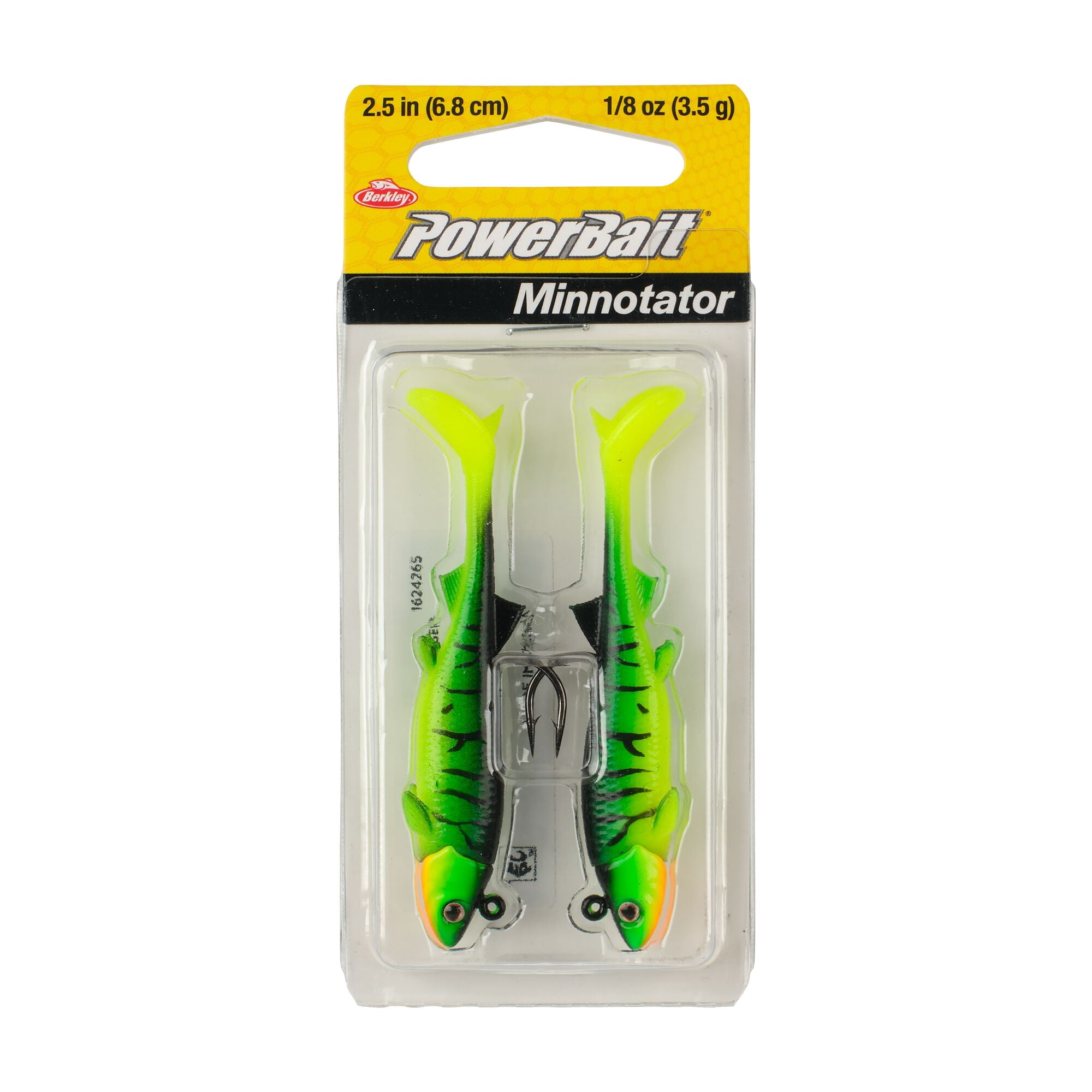 Berkley PowerBait® Minnotator, 2.5 in, Pre-Rigged Baits, Firetiger (2 Count)