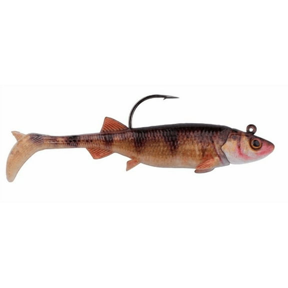 Berkley PowerBait Pre-Rigged Minnotator Fishing Bait, HD Perch, 3 in