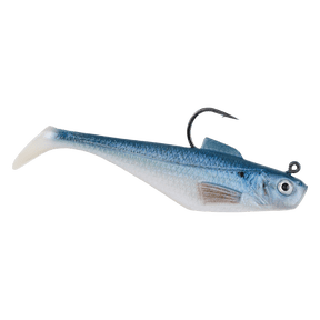 Berkley PowerBait Pre-Rigged Swim Shad Fishing Bait, HD Blueback Herring, 3in | 8cm