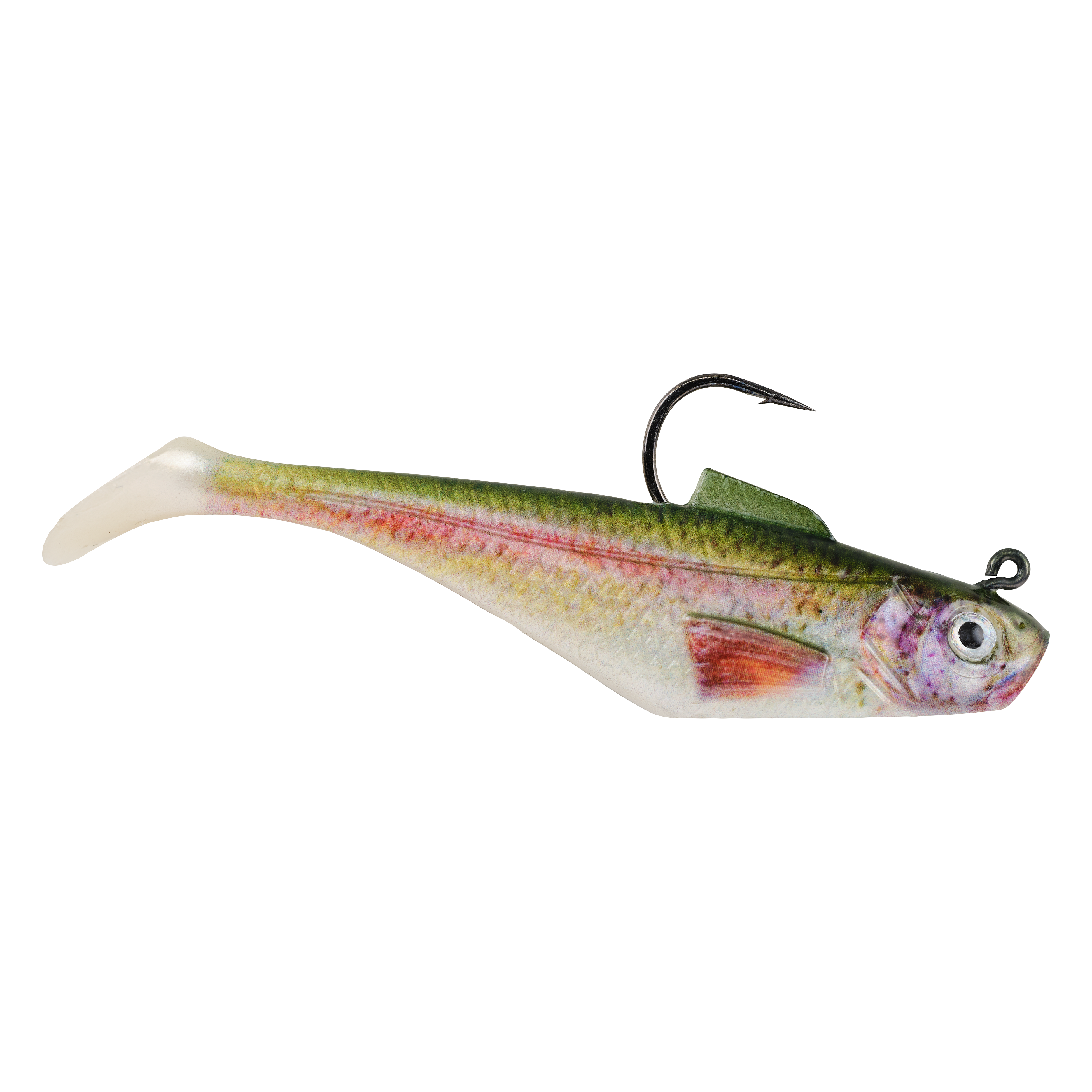 Berkley PowerBait Pre-Rigged Swim Shad Fishing Bait, HD Rainbow Trout, 4in | 10cm
