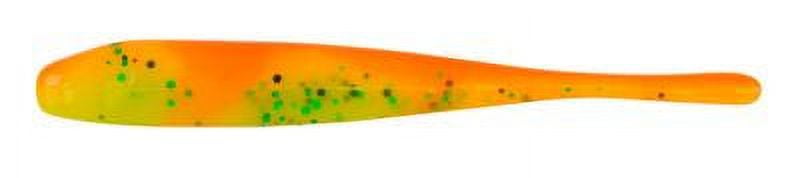 Berkley PowerBait Pro Twitchtail Minnow Fishing Bait, Chartreuse Black Fleck-Orange, 3in | 8cm