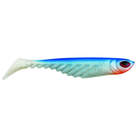 Berkley PowerBait Ripple Shad Fishing Bait, Blue Silver, 3in | 8cm