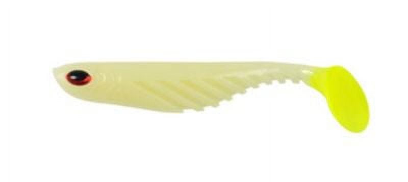 PowerBait Ripple Shad, 3.5" Glow/Chartreuse