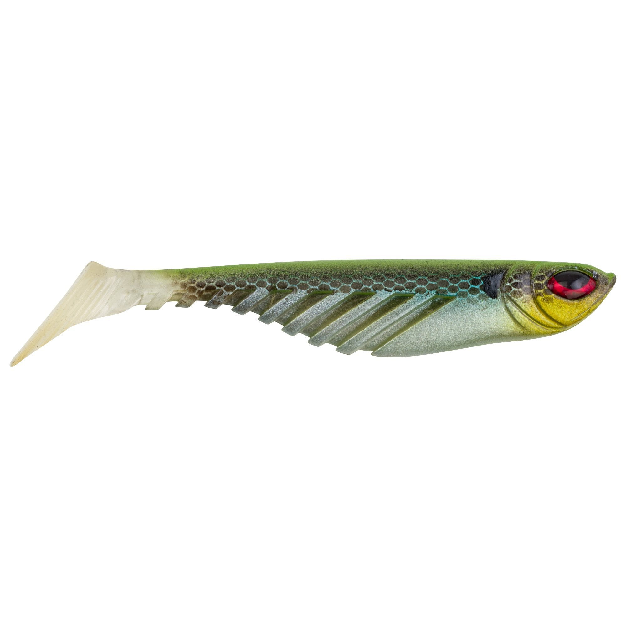 Berkley PowerBait Ripple Shad Fishing Bait, Green Ghost, 3in | 8cm