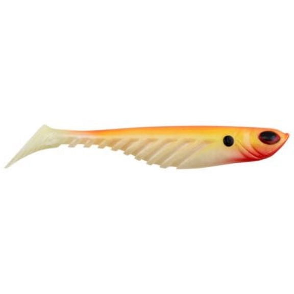 Berkley PowerBait Ripple Shad Fishing Bait, Orange Pearl, 3 1/2in | 9cm