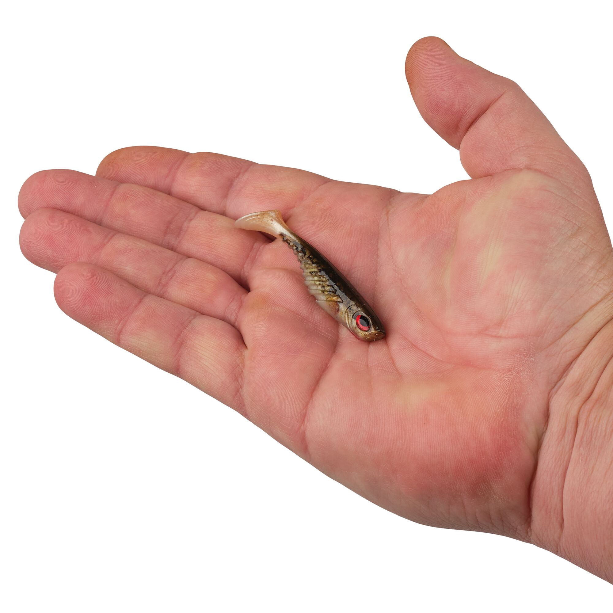 Berkley PowerBait® Ripple Shad, 3 in, Swimbaits, HD Red Belly Goby (10 Count)