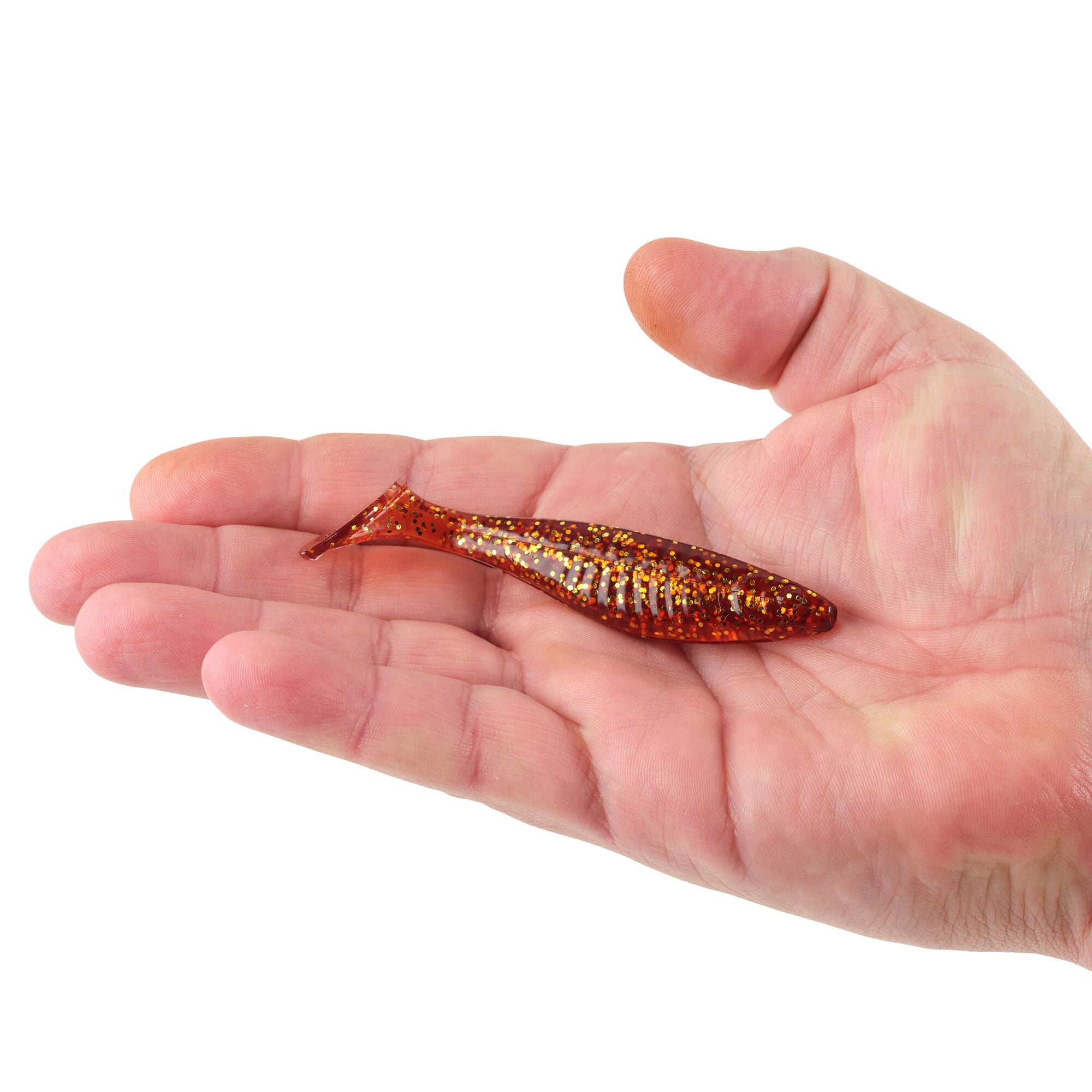 Berkley PowerBait® Saltwater The Champ Swimmer, 3.8 in, Swimbaits, Root Beer Gold (6-count)