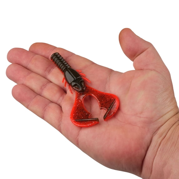 Berkley PowerBait® Shape 108, 4 in, Creatures, Hot Craw (6-count)