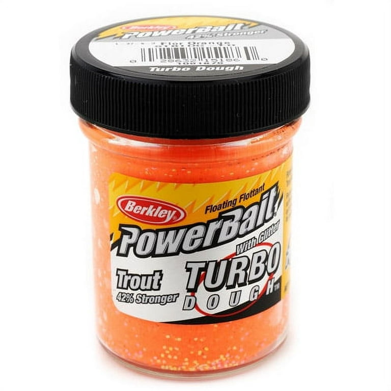 Berkley PowerBait Turbo Dough 1.75 Oz. Glitter Trout Floating Bait,  Chartreuse 