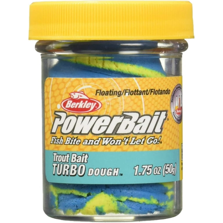 Berkley PowerBait Turbo Dough Trout Bait, Blue Neon, Fishing Dough Bait 