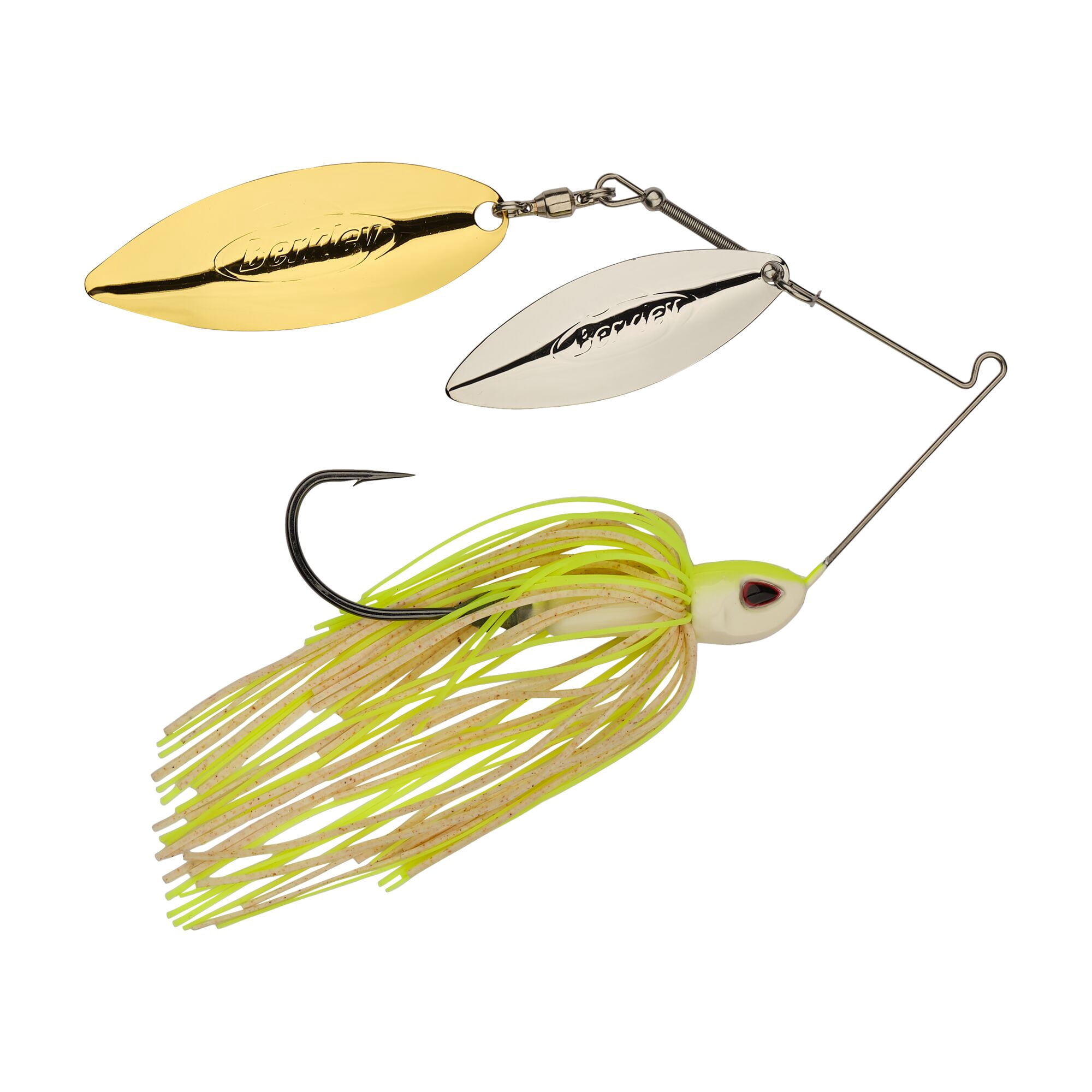 Berkley Power® Blade Compact, Spinnerbaits, White Chartreuse/Silver + Gold (1-count)