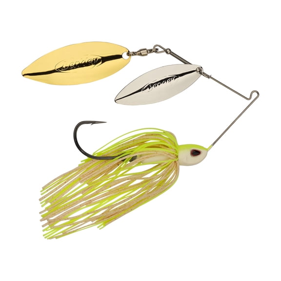 Berkley Power® Blade Compact, Spinnerbaits, White Chartreuse/Silver + Gold (1-count)