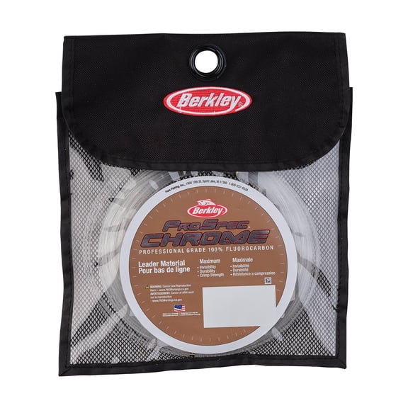 Berkley ProSpec® Chrome 100% Fluoro Leader Fishing Line, Clear, 80 lb Test Strength, 33 yd