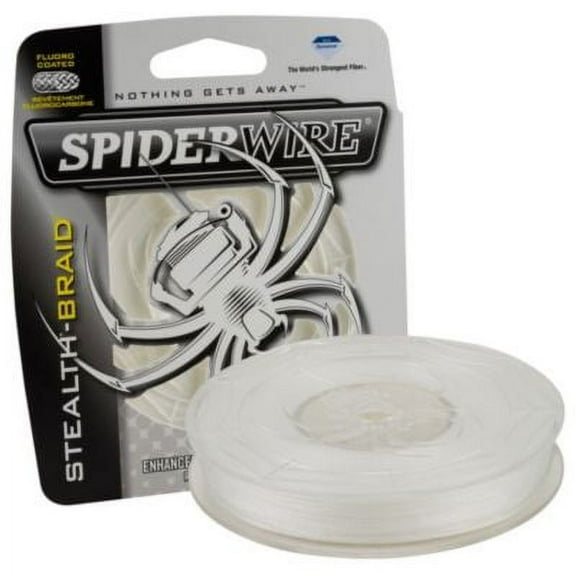 SpiderWire Stealth® Translucent Braid Fishing Line, Translucent, 6 lb Test Strength, 125 yd