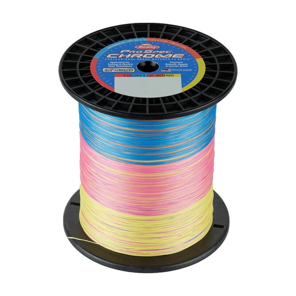 Berkley ProSpec Chrome 4 x 100' Metered Braided Fishing Line, 80lb, 3000 yd, 4-Color Metered, 1 Ct