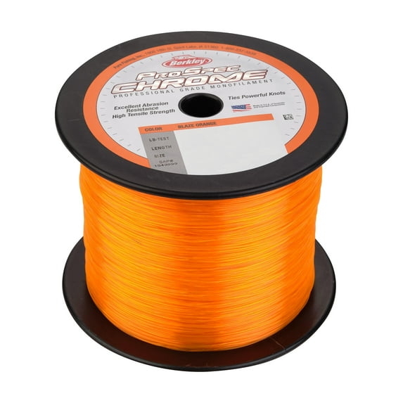 Berkley ProSpec® Chrome Monofilament Fishing Line, Blaze Orange, 25 lb Test Strength, 1000 yd