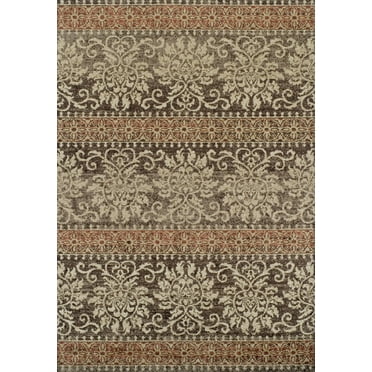Berkley Prosper Area Rug GA6 Ga6 Chocolate Chocolate Banded Curls 8' 2" x 10' Rectangle