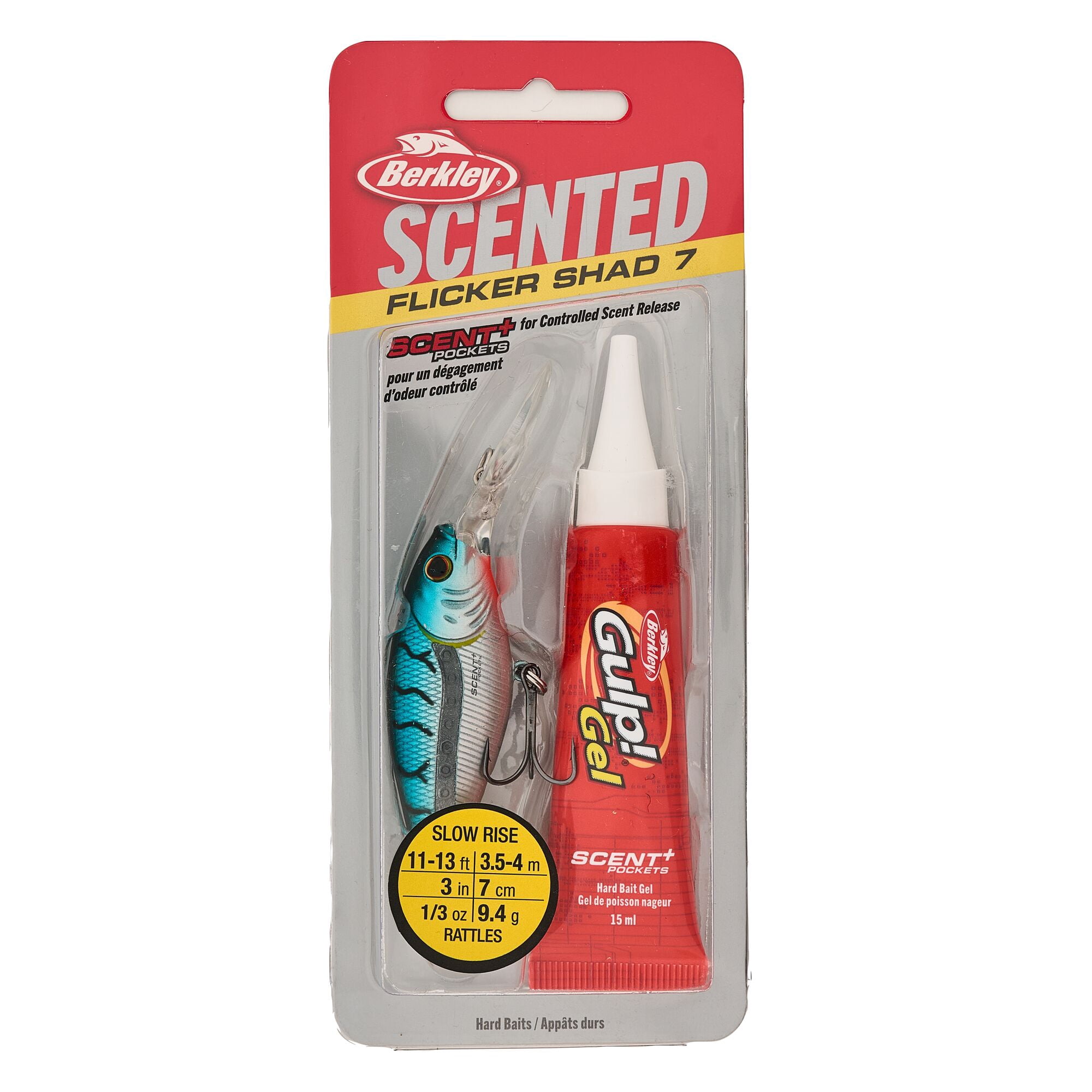 Berkley Scented Flicker Shad®, 2.75 in, Crankbaits, Blue Tiger (1 Count)