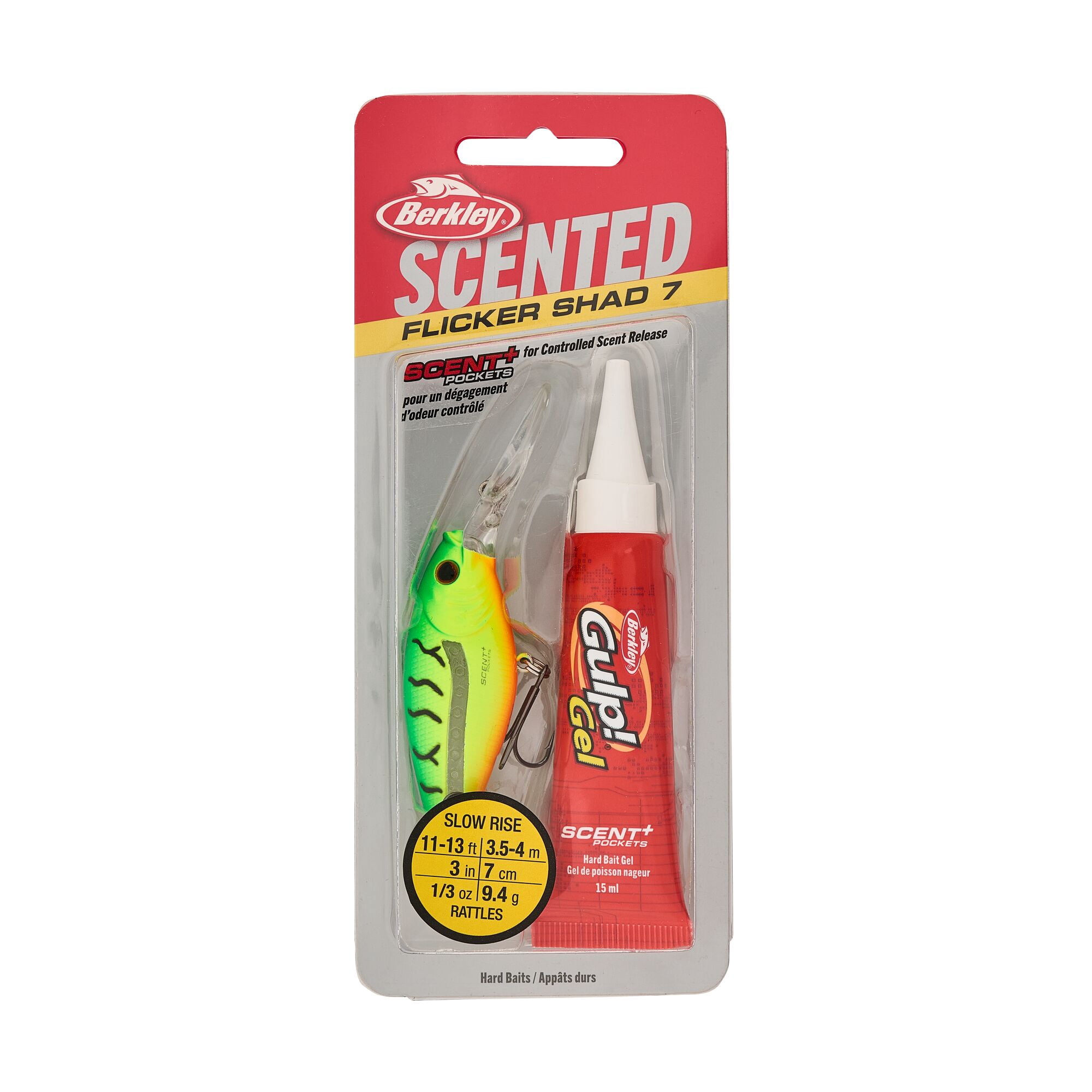 Berkley Scented Flicker Shad®, 2.75 in, Crankbaits, Firetiger (1 Count)