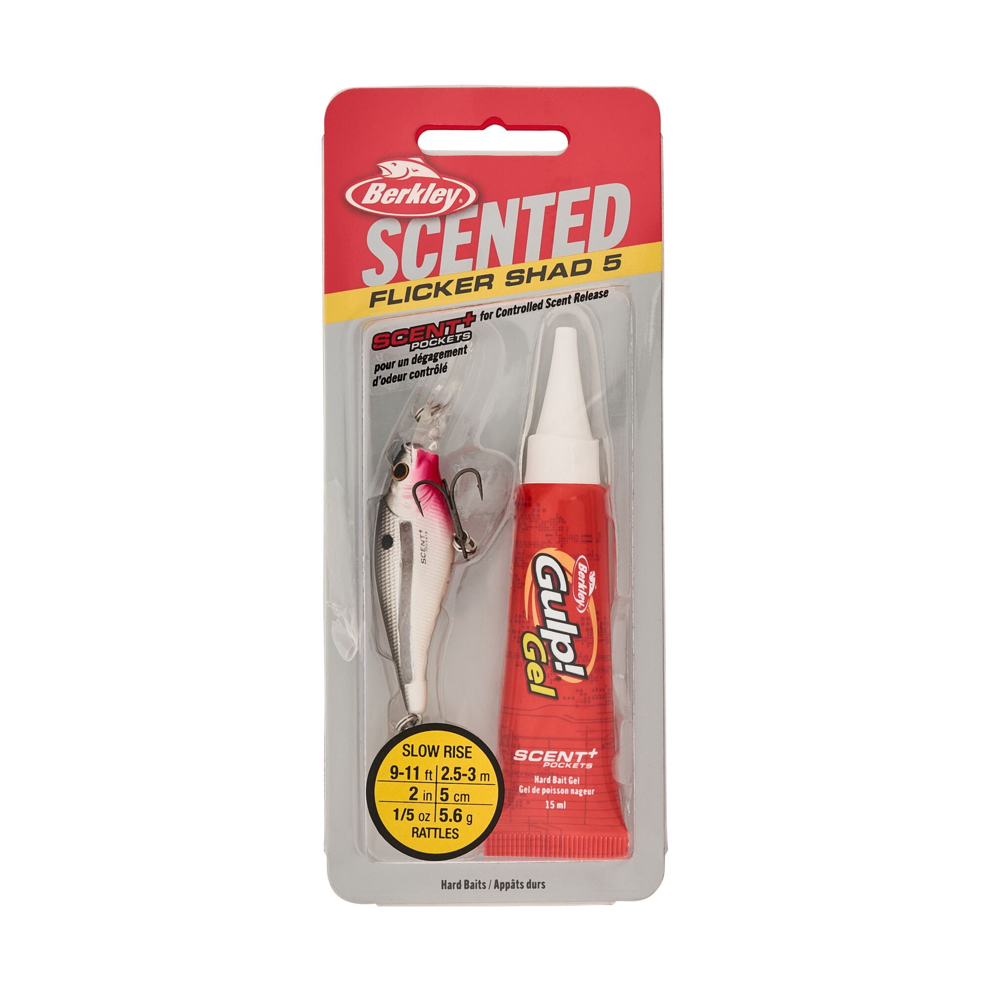 Berkley Scented Flicker Shad®, 2 in, Crankbaits, Pearl White (1 Count)
