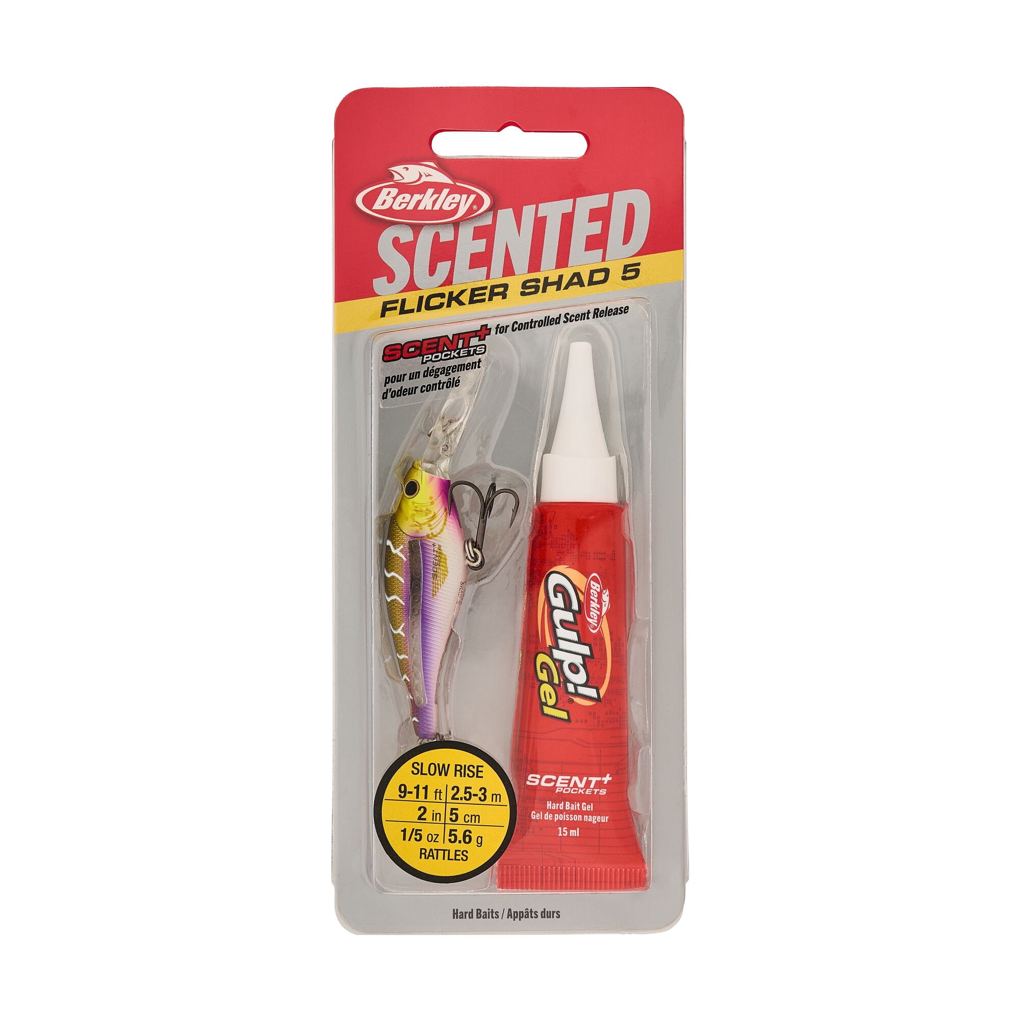 Berkley Scented Flicker Shad®, 2 in, Crankbaits, Purple Tiger (1-count)