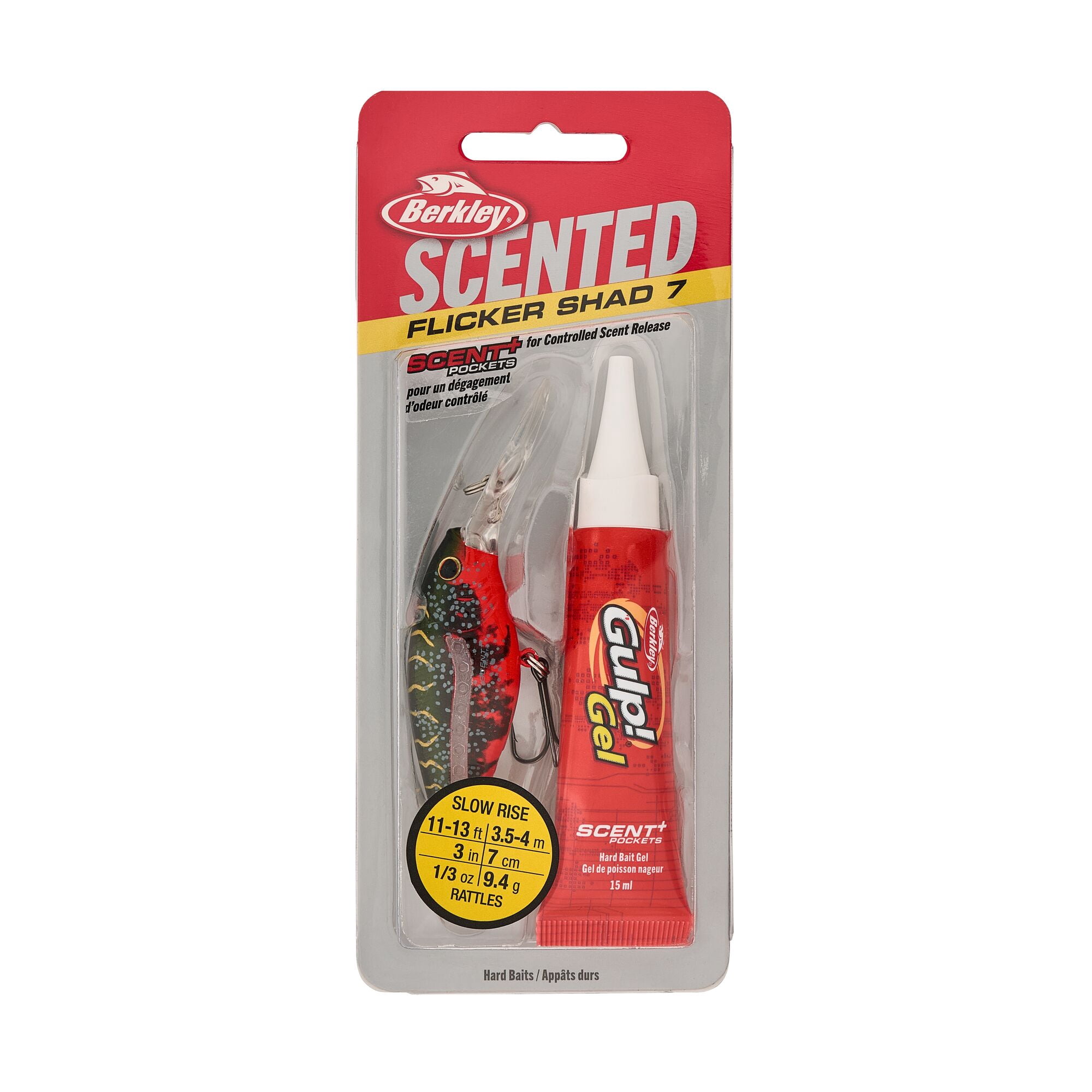 Berkley Scented Flicker Shad®, 2.75 in, Crankbaits, Red Tiger (1-count)