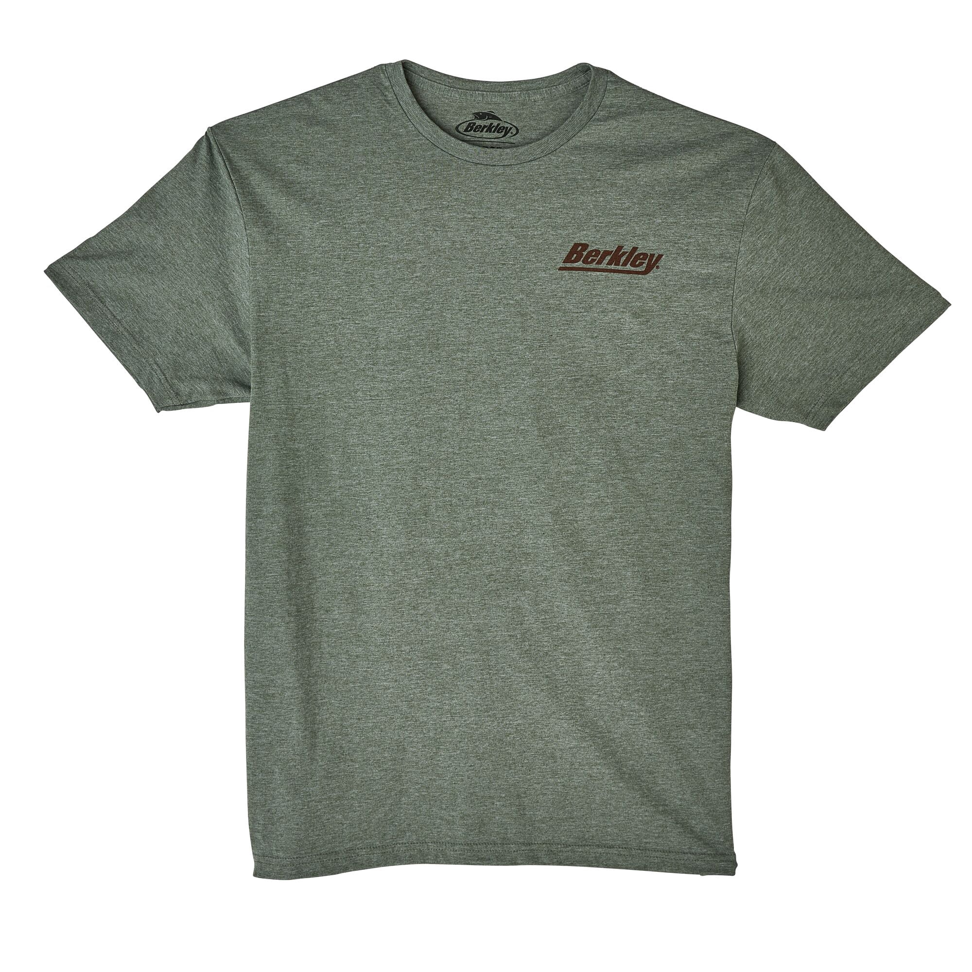 Berkley Short Sleeve Striper T-Shirt, Heather Military Green, Size S