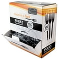 thumbnail image 1 of Berk Dispens-a-Fork Individually Wrapped Medium Plastic Black 100/Box BEP90202, 1 of 2