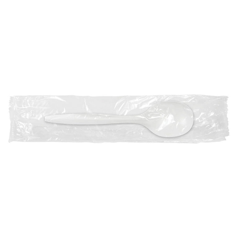 Individually Wrapped Mediumweight Cutlery, Soup Spoon, White, 1,000/Carton Individually Wrapped Mediumweight Cutlery, Soup Spoon, White, 1,000/Carton