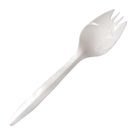 Berkley Square Individually Wrapped Plastic Sporks Medium Weight White 1 000/Pk BEPCUTXWR