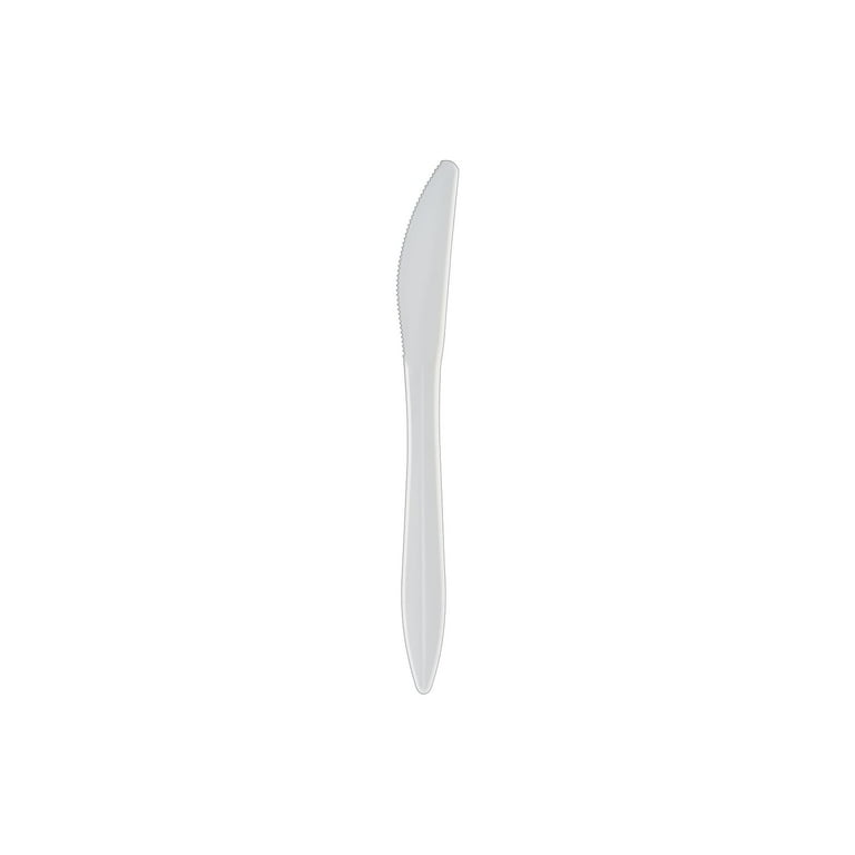 Mediumweight Plastic Cutlery, Knife, White, 1,000/Pack Mediumweight Plastic Cutlery, Knife, White, 1,000/Pack