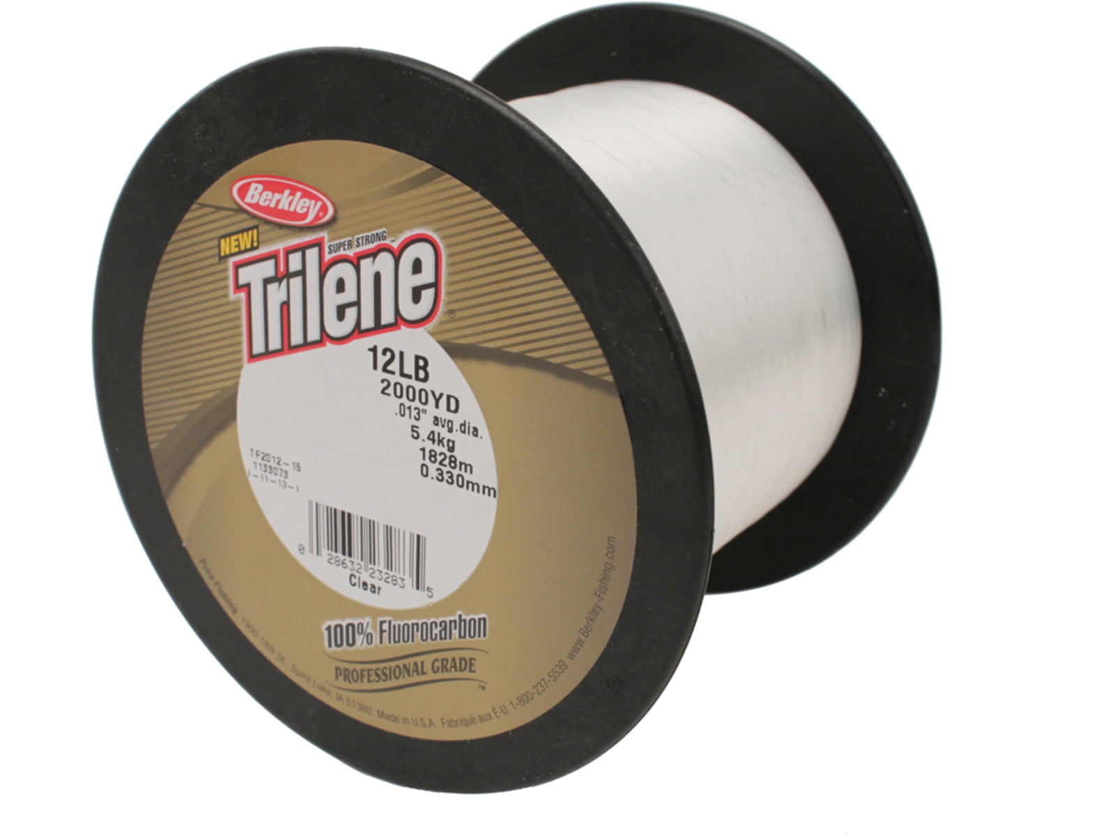 Berkley Trilene® 100% Fluorocarbon, Clear, 12lb | 5.4kg Fishing Line