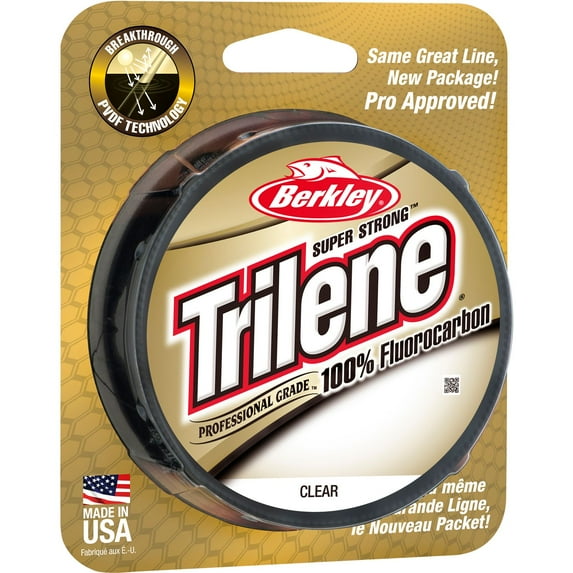 Berkley Trilene® 100% Fluorocarbon Fishing Line, Clear, 17 lb Test Strength, 2000 yd