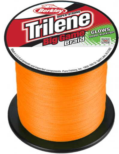 Berkley Trilene® Big Game™ Braid Fishing Line, 65 lb test, 330 yd, Hi Vis Orange