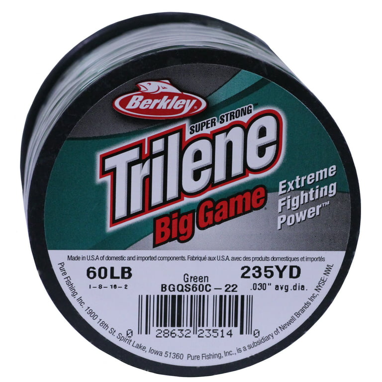 Berkley Trilene Big Game, Green, 60lb 27.2kg Monofilament Fishing Line 