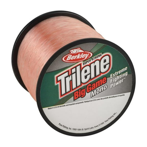 Berkley Trilene Big Game Monofilament Fishing Line, Pink Coral, 12 lb Test Strength, 1175 yd
